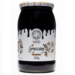 MIÓD GRYCZANY NATURALNY EKOLOGICZNY POLSKI 1,2kg ŚWIEŻY z PASIEKI PORĘBSKI