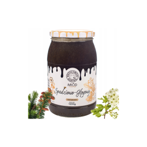 Miód SPADZIOWO GŁOGOWY polski z pasieki naturalny SPADZIOWY-GŁOGOWY 1.2kg
